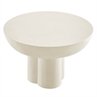 Caspian Round Concrete Coffee Table in White