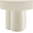 Caspian Round Concrete Coffee Table in White