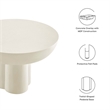 Caspian Round Concrete Coffee Table in White