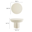 Caspian Round Concrete Coffee Table in White
