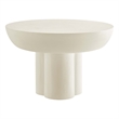 Caspian Round Concrete Coffee Table in White