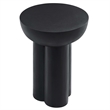 Caspian Round Concrete Side Table in Black