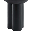 Caspian Round Concrete Side Table in Black