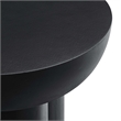 Caspian Round Concrete Side Table in Black