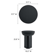 Caspian Round Concrete Side Table in Black
