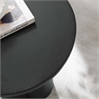 Caspian Round Concrete Side Table in Black