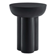 Caspian Round Concrete Side Table in Black
