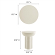 Caspian Round Concrete Side Table in White