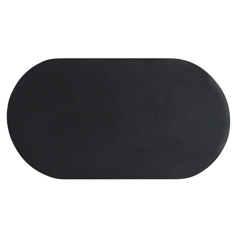 Caspian Oval Concrete Coffee Table in Black