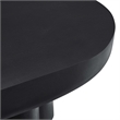 Caspian Oval Concrete Coffee Table in Black