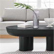 Caspian Oval Concrete Coffee Table in Black