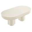 Caspian Oval Concrete Coffee Table in White