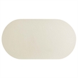 Caspian Oval Concrete Coffee Table in White