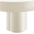 Caspian Oval Concrete Coffee Table in White