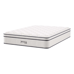 Jenna 12&quot Innerspring and Foam Full Mattress in White