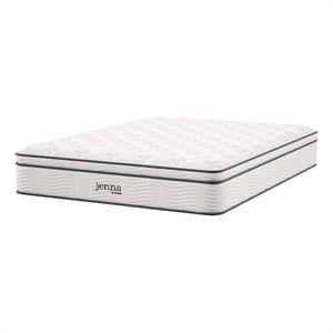 Jenna 12&quot Innerspring and Foam King Mattress in White
