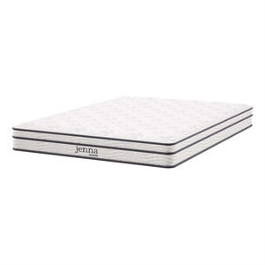 Jenna 6&quot Innerspring and Foam Full Mattress in White