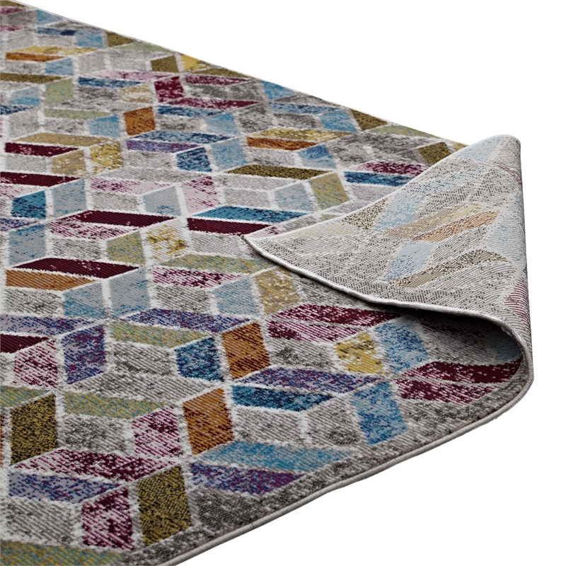 Laleh Geometric Mosaic 4x6 Area Rug in Multicolored