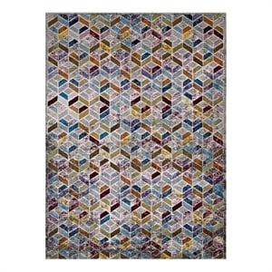 Laleh Geometric Mosaic 4x6 Area Rug in Multicolored