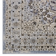 Elqenna Ornate Vintage Floral Turkish 5x8 Area Rug in Blue and Cream