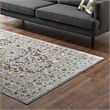Elqenna Ornate Vintage Floral Turkish 5x8 Area Rug in Blue and Cream
