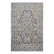 Elqenna Ornate Vintage Floral Turkish 5x8 Area Rug in Blue and Cream