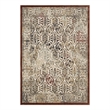 Hester Ornate Turkish 5x8 Vintage Area Rug in Tan and Walnut Brown