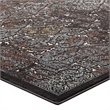 Westia Ornate Turkish 8x10 Vintage Area Rug in Dark Brown and Silver Blue