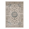 Atara Distressed Vintage Medallion 5x8 Area Rug in Teal and Beige