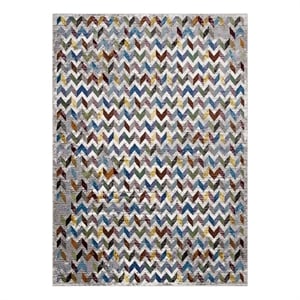Gemma Chevron Mosaic 4x6 Area Rug in Multicolored