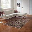 Grania Ornate Vintage Floral Turkish 5x8 Area Rug in Burgundy and Tan