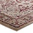 Grania Ornate Vintage Floral Turkish 5x8 Area Rug in Burgundy and Tan