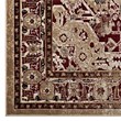 Grania Ornate Vintage Floral Turkish 5x8 Area Rug in Burgundy and Tan