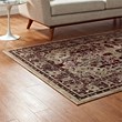 Grania Ornate Vintage Floral Turkish 5x8 Area Rug in Burgundy and Tan