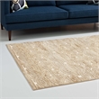 Kennocha Rustic Vintage Abstract Waves 5x8 Area Rug in Tan and Cream
