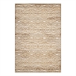 Kennocha Rustic Vintage Abstract Waves 5x8 Area Rug in Tan and Cream