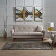 Berit Distressed Vintage Floral Lattice 8x10 Area Rug in Brown and Beige