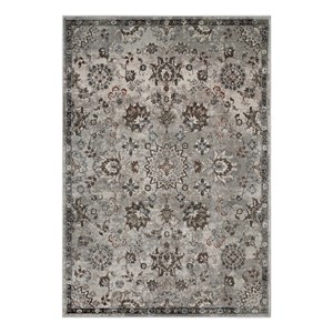 Distressed Vintage Floral Lattice 5x8 Area Rug