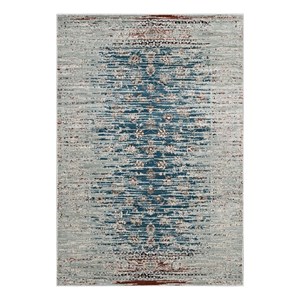 Distressed Contemporary Floral Lattice 5x8 Area Rug