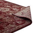 Cynara Distressed Floral Vintage Medallion 5x8 Area Rug in Burgundy and Beige