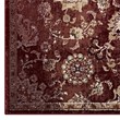 Cynara Distressed Floral Vintage Medallion 5x8 Area Rug in Burgundy and Beige