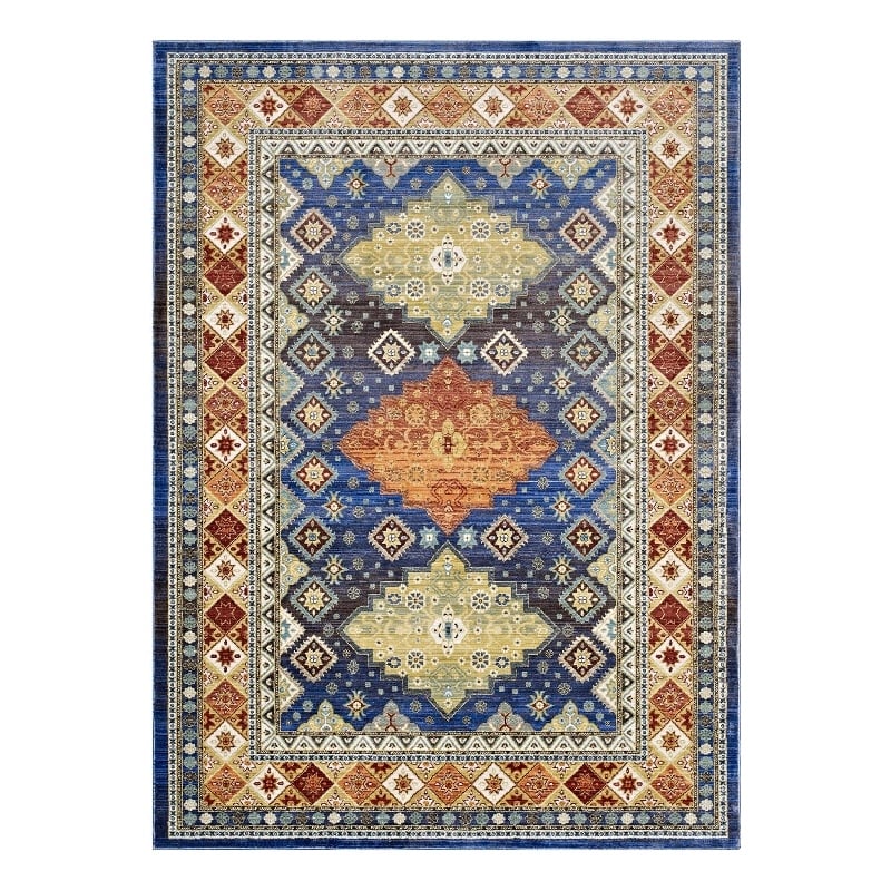 Atzi  Distressed Southwestern Diamond Floral 4x6 Area Rug in Multicolored