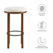 Fable Boucle Fabric Bar Stools - Set of 2 in Walnut Ivory