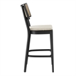 Caledonia Wood Bar Stools - Set of 2 in Black Beige