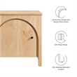 Appia Arched Door Nightstand in Oak