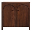Appia 2-Door Arched Door Storage Cabinet in Walnut