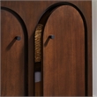 Appia 2-Door Arched Door Storage Cabinet in Walnut