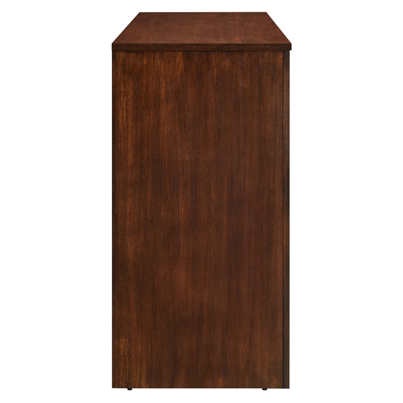 Appia Wood Grain 4-Door Sideboard Storage Cabinet in Walnut