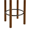 Fable Boucle Fabric Counter Stools - Set of 2 in Walnut Ivory