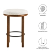 Fable Boucle Fabric Counter Stools - Set of 2 in Walnut Ivory